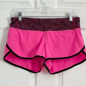 Lululemon Size 4 speed shorts hot pink